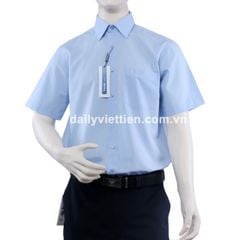 Sơ mi Xanh biển Việt Tiến Ngắn Giá 360K