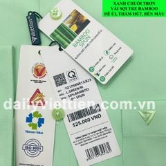 Sơ mi Xanh Chuối Việt Tiến Dài Vải Sợi Tre số 2011