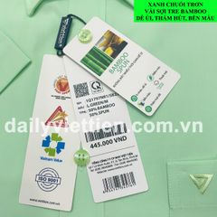 Sơ mi Xanh Chuối Việt Tiến Ngắn Vải Sợi Tre số 2010