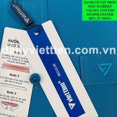 Sơ mi Xanh Cổ Vịt Việt Tiến Dài 465K số 2035
