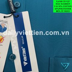Sơ mi Xanh Cổ Vịt Việt Tiến Xanh Đậm số 1957
