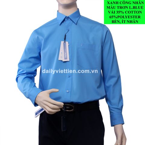 Sơ mi Xanh Công Nhân Việt Tiến Dài số 2007