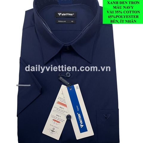 Sơ mi Xanh Đen Việt Tiến Ngắn 440K số 2030
