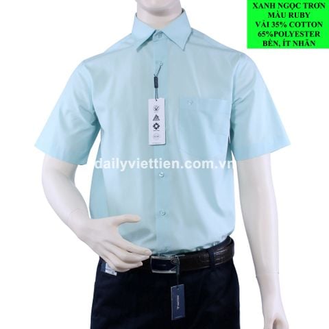 Sơ mi Xanh Ngọc Việt Tiến Ngắn 415K số 2034