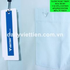 Sơ mi Xanh Ngọc Việt Tiến Ngắn 415K số 2034
