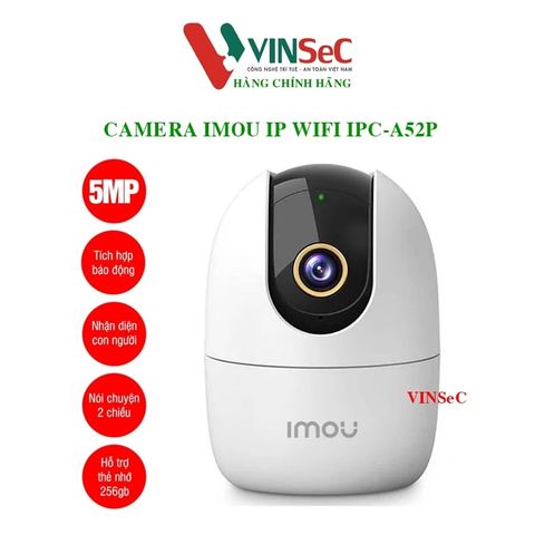 Camera imou 3K IP WiFi IPC-A52P ( 5 megapixel ) Đàm thoại 2 chiều - Xoay 360 độ - Hàng Chính Hãng