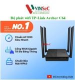  Bộ phát wifi TP-Link Archer C64 Router WiFi AC1200 Gigabit MU-MIMO - Hàng Chính Hãng 