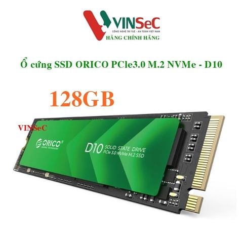 Ổ cứng SSD Orico PCIe Gen3x4 M2 NVMe D10-128GB-GR-BP - Hàng Chính Hãng