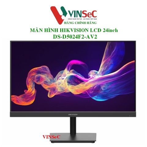 Màn hình HIKVISION LCD 24inch, tấm nền VA - FHD, 100Hz, Full Viền, HDMI, VGA ( DS-D5024F2-AV2 ) - Hàng Chính Hãng
