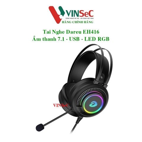Tai nghe gaming có dây Dareu EH416 ( Kết nối USB, Âm thanh 7.1, Led RGB ) - Hàng Chính Hãng