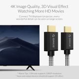  Cáp HDMI ORICO HD501-80-BK - chuẩn 2.0 4K/30Hz (dây dù) 8 mét - Hàng Chính Hãng 