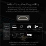  Cáp HDMI ORICO HD501-80-BK - chuẩn 2.0 4K/30Hz (dây dù) 8 mét - Hàng Chính Hãng 