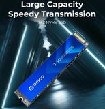  Ổ cứng SSD Orico PCIe Gen3x4 M2 NVMe J10-512GB-BL-BP - Hàng Chính Hãng 