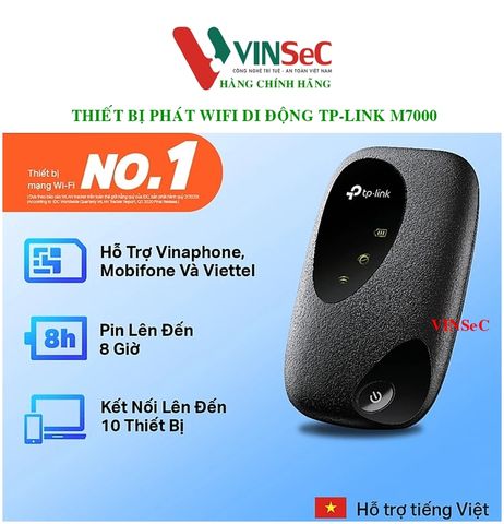 Thiết bị phát Wifi di động TP-Link M7000 4G LTE 150Mbps