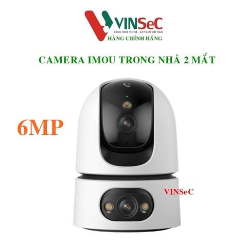 Camera IMOU trong nhà IPC-S2XEP-6M0S 4K - 2 ống kính 6MP, Đàm thoại 2 chiều, Gọi 1 chạm, Đèn & còi - Hàng Chính Hãng