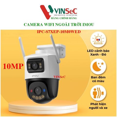 Camera Wifi IMOU Cruiser Dual S7EXP-10M0WED Xoay 360 Ngoài Trời - Hàng Chính Hãng