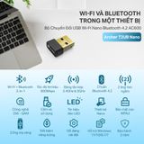  Bộ Chuyển Đổi TP-Link T2UB USB Wi-Fi AC600 & Bluetooth 4.2 Nano - Hàng Chính Hãng 