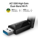  Thu WiFi TP-Link Archer T3U Plus USB Độ Lợi Cao Băng Tần Kép AC1300 - Hàng Chính Hãng 