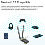  Card mạng TP-Link Archer TX20E PCIe Wi-Fi 6 - 2 Băng tần AX1800 & Bluetooth 5.2 - Hàng Chính Hãng 