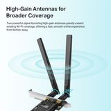  Card mạng TP-Link Archer TX20E PCIe Wi-Fi 6 - 2 Băng tần AX1800 & Bluetooth 5.2 - Hàng Chính Hãng 
