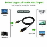  Cáp chuyển đổi Display Port sang HDMI Orico XD-DTH4-30-BK. Độ phân giải: 4K @30Hz. Dài 3m. Màu đen - Hàng Chính Hãng 