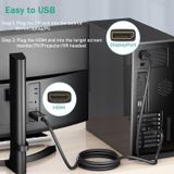  Cáp chuyển đổi Display Port sang HDMI Orico XD-DTH4-30-BK. Độ phân giải: 4K @30Hz. Dài 3m. Màu đen - Hàng Chính Hãng 