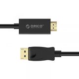  Cáp chuyển đổi Display Port sang HDMI Orico XD-DTH4-30-BK. Độ phân giải: 4K @30Hz. Dài 3m. Màu đen - Hàng Chính Hãng 