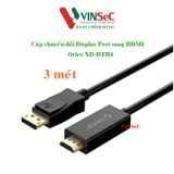  Cáp chuyển đổi Display Port sang HDMI Orico XD-DTH4-30-BK. Độ phân giải: 4K @30Hz. Dài 3m. Màu đen - Hàng Chính Hãng 