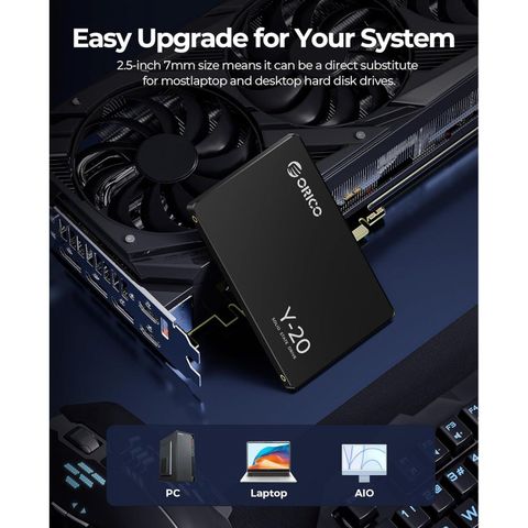 Ổ cứng SSD Orico 2.5 inch SATA 3.0 Y20-512GB-BK-BP - Hàng Chính Hãng