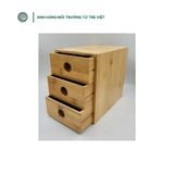  Hộp đựng đồ đa ngăn bằng tre | Mini Bamboo Desk Drawer Organizer 