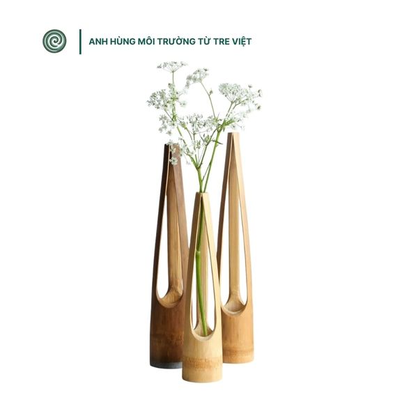  Bình tre cắm hoa phong cách tối giản | Minimalist-style Bamboo Flower Vase 