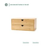  Hộp đựng đồ đa ngăn bằng tre | Mini Bamboo Desk Drawer Organizer 