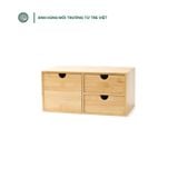  Hộp đựng đồ đa ngăn bằng tre | Mini Bamboo Desk Drawer Organizer 