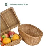  Khay tre đan oval đa năng đựng đồ | Oval Bamboo Multi-Purpose Tray 
