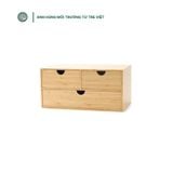  Hộp đựng đồ đa ngăn bằng tre | Mini Bamboo Desk Drawer Organizer 