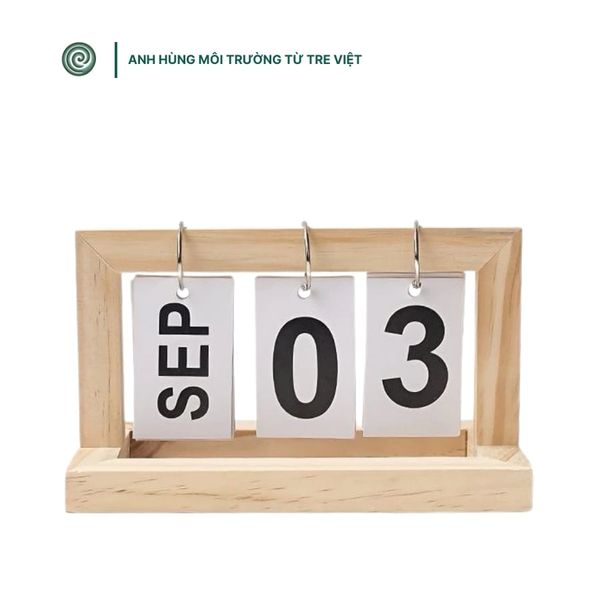 Lịch để bàn bằng tre | Bamboo Calendar 