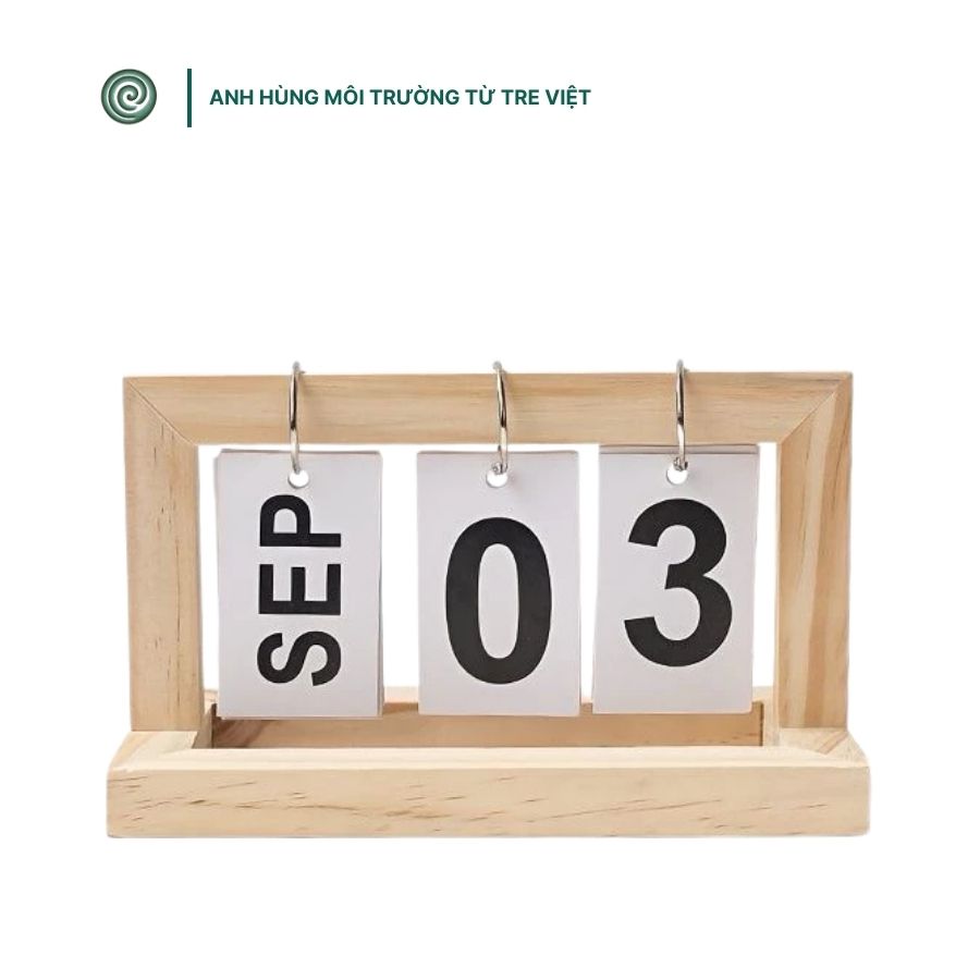  Lịch để bàn bằng tre | Bamboo Calendar 