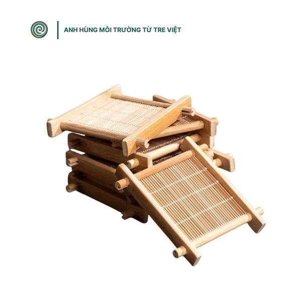 Đế Lót Ly Bằng Tre | Bamboo Drink Coaster 