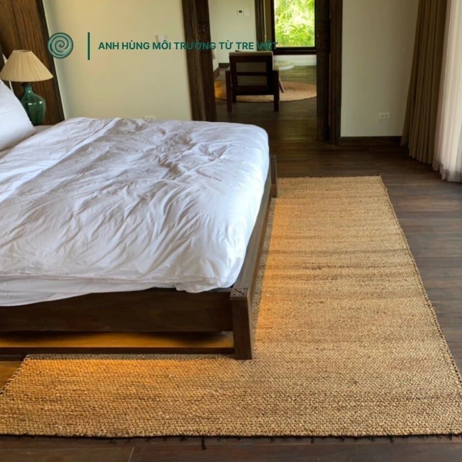  Trải thảm sàn từ tre đan sợi | Bamboo & Rattan Floor Mat 