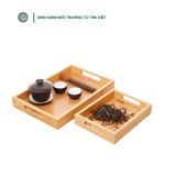  Khay tre có tay cầm | Bamboo Serving Tray with Handles 