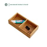  Khay chia ngăn đựng đồ đa ngăn bằng tre | Bamboo Storage Box with Dividers 