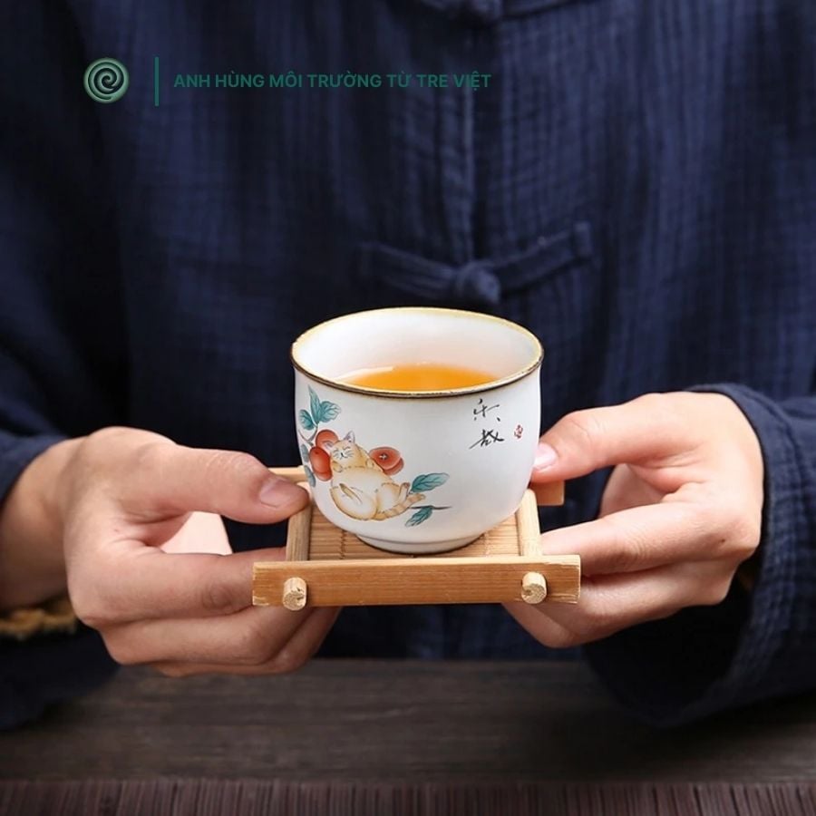  Đế Lót Ly Bằng Tre | Bamboo Drink Coaster 