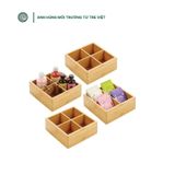  Khay chia ngăn đựng đồ đa ngăn bằng tre | Bamboo Storage Box with Dividers 