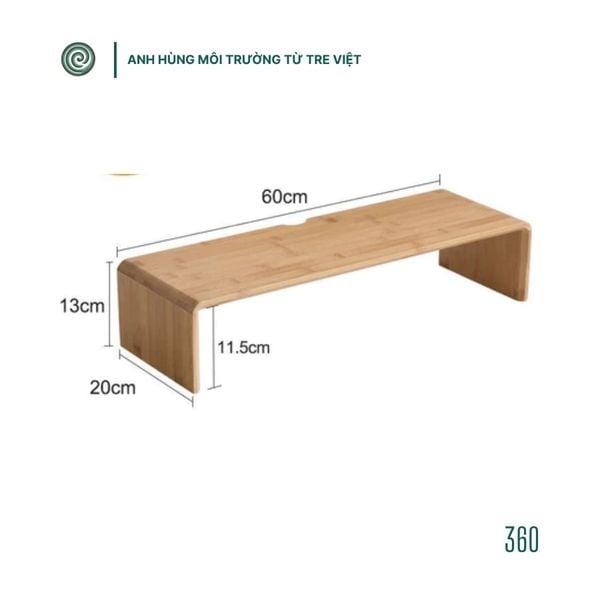  Kệ bằng tre để màn hình máy tính | Computer Monitor Bamboo Shelf 