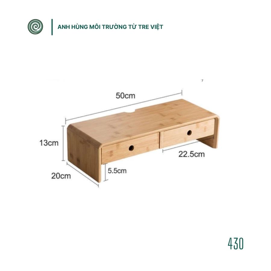 Kệ bằng tre để màn hình máy tính | Computer Monitor Bamboo Shelf 