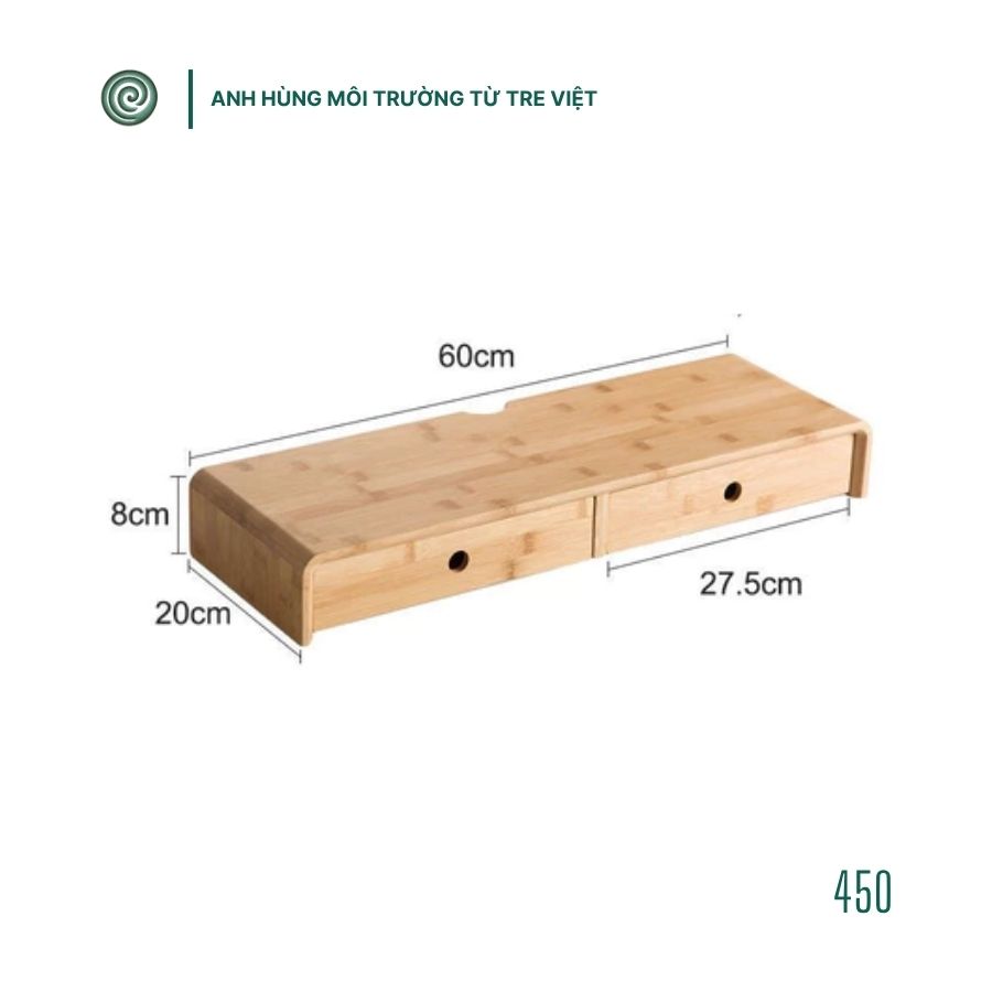  Kệ bằng tre để màn hình máy tính | Computer Monitor Bamboo Shelf 
