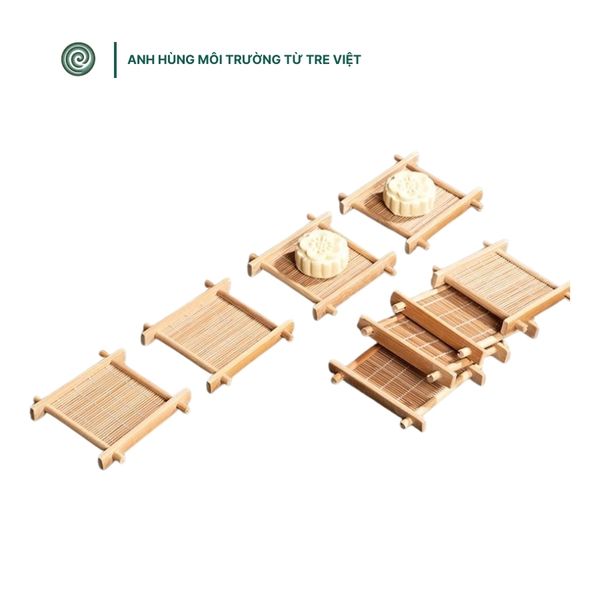  Đế Lót Ly Bằng Tre | Bamboo Drink Coaster 