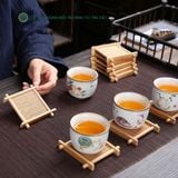  Đế Lót Ly Bằng Tre | Bamboo Drink Coaster 