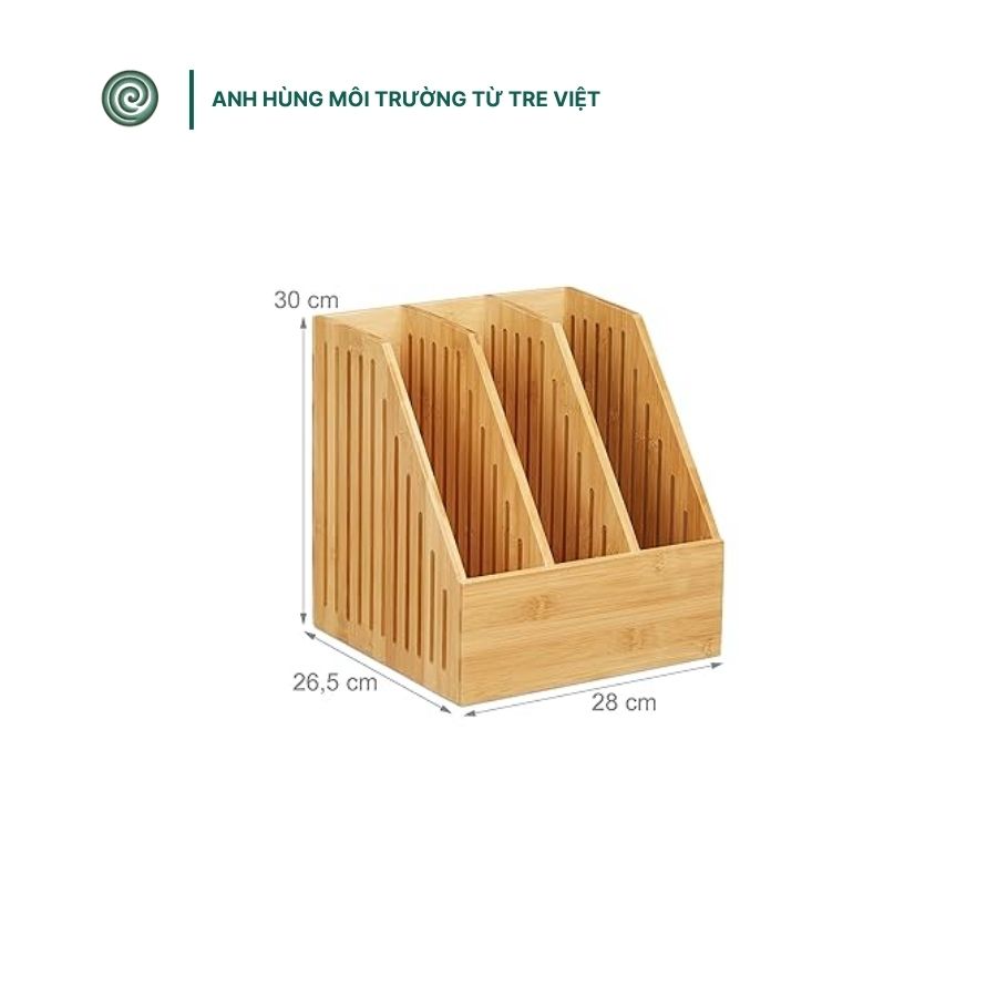  Kệ tre để hồ sơ | Bamboo File Organizer 