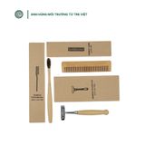  Set (Bàn chải, lược, dao cạo bằng tre) | Personal Care Set 